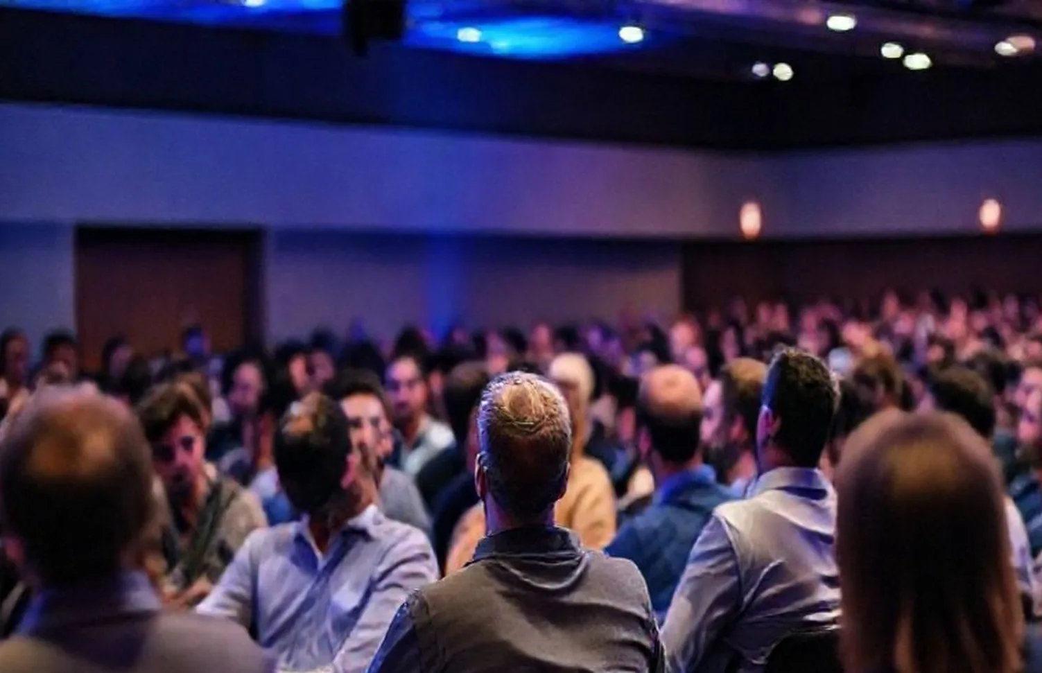 Motivational seminar audience